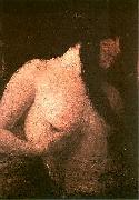 Franciszek zmurko Black braids oil painting on canvas